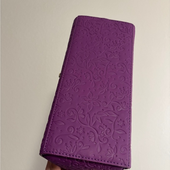 Disney Loungefly Tangled Rapunzel Magic Flower Crossbody Handbag Purse Purple - Picture 7 of 9